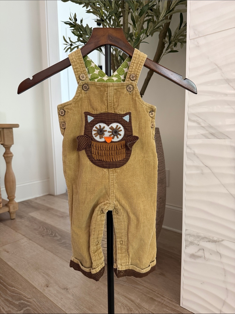 Mud Pie Owl Overalls 9-12 Months